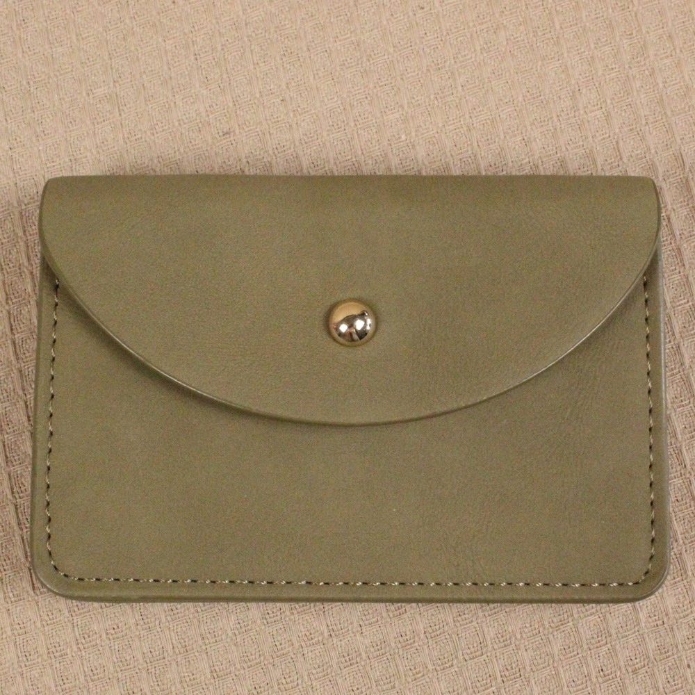 Universal Thread Olive Green Accordion Card Case Wallet Minimalist Gorpcore OS